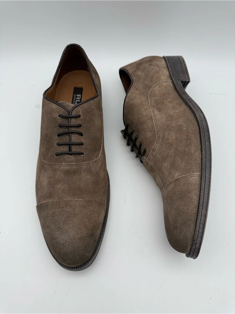 BRAND NEW Gordon Rush Rowling Cap Toe Oxfords Brown Suede Leather Size 10